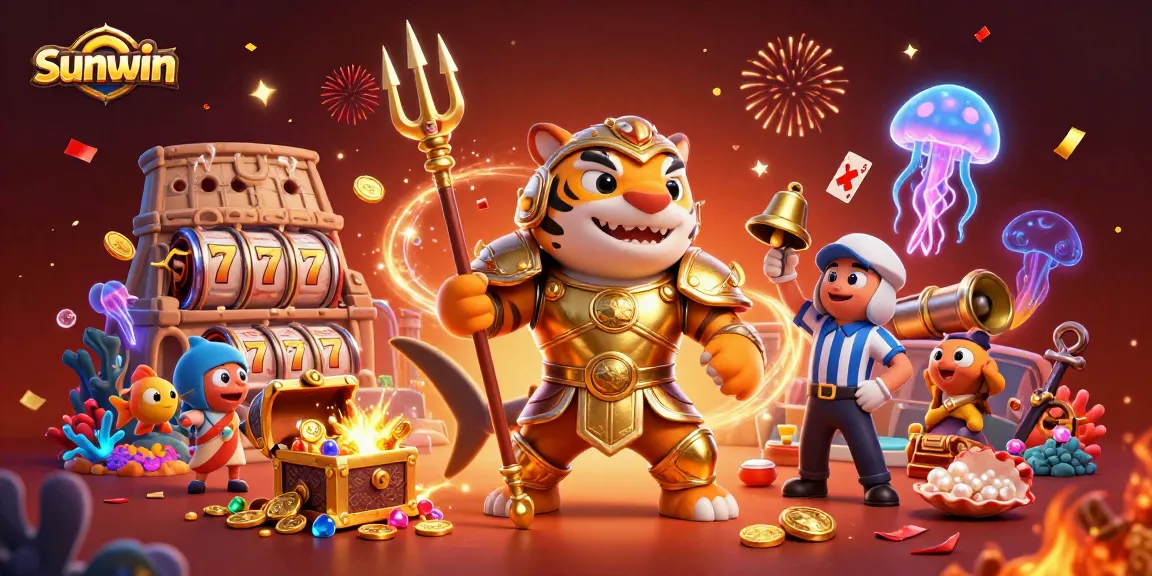 Experience the thrill of Sunwin's underwater casino adventure with vibrant treasures and engaging characters.