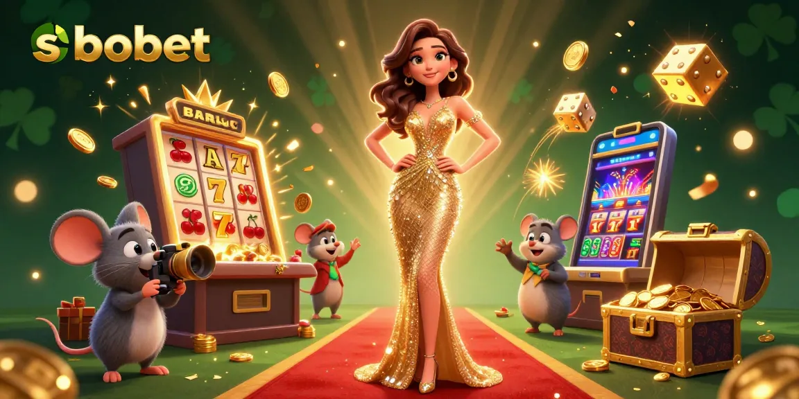 Experience sbobet’s thrilling slot gaming with a glamorous 3D scene featuring jackpot excitement.