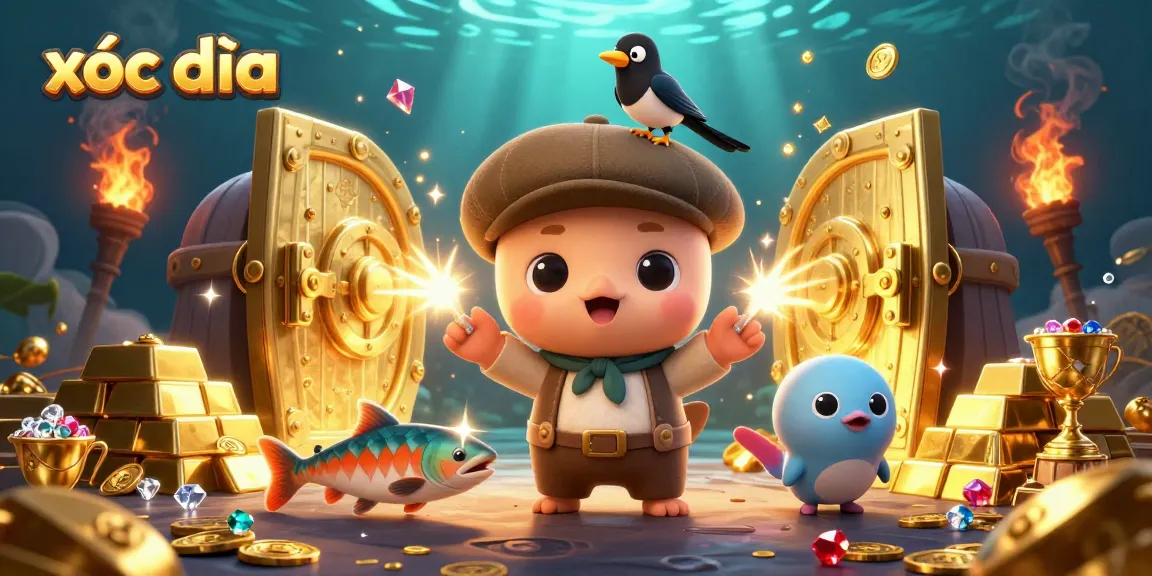 Play xóc đĩa and win big with exciting visuals of gold treasures and animated characters.
