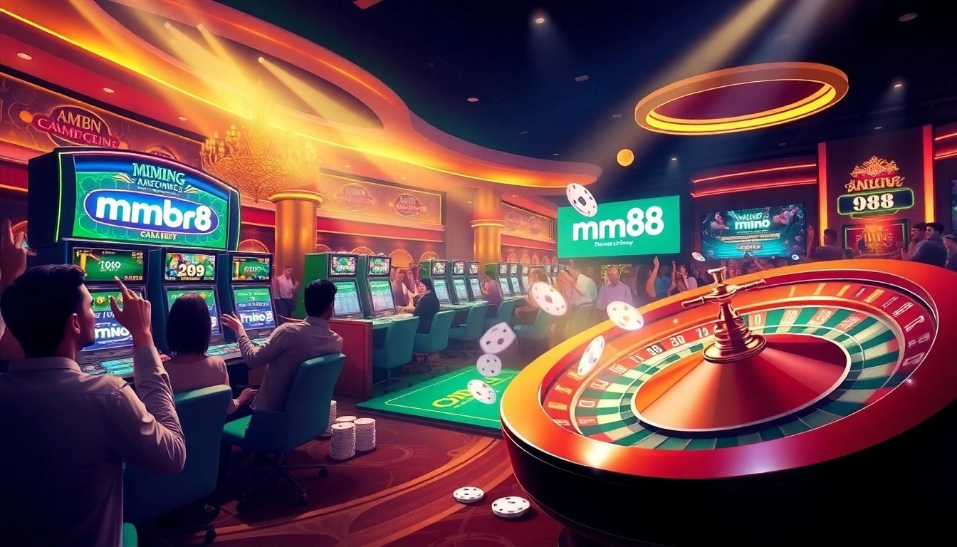 Experience thrill and excitement at mm88 with players engaging in lively casino games.