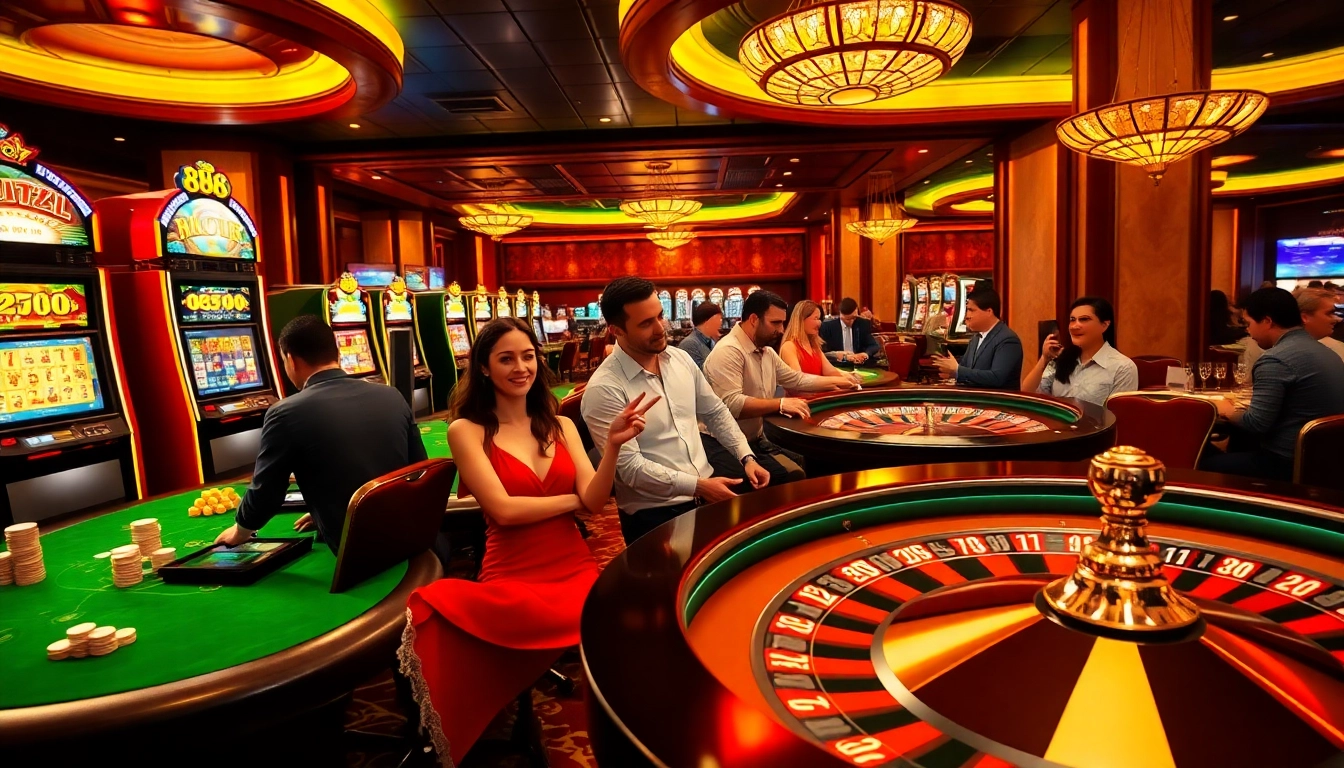 Experience thrilling gameplay at 888now with vibrant casino visuals of exciting slot machines and poker tables.