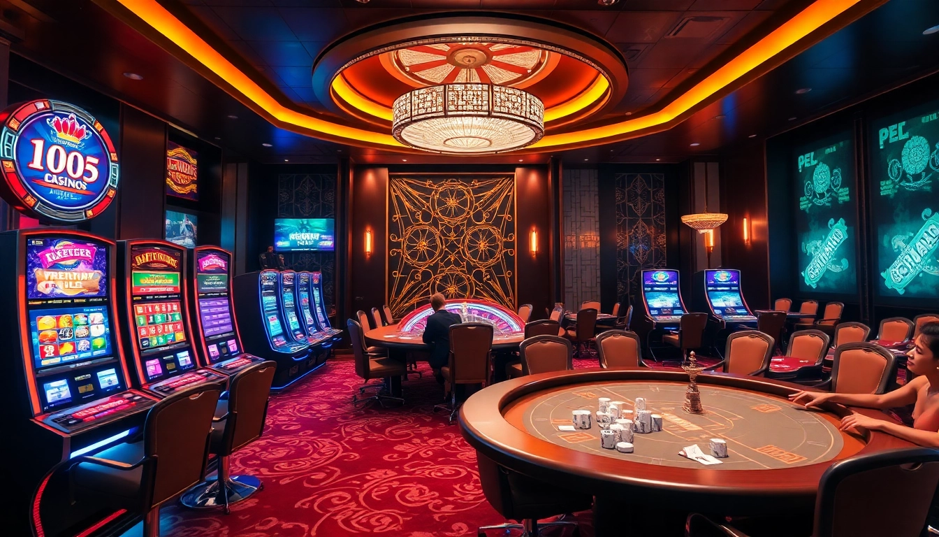 Experience the thrill of casino gaming at https://tr88vip.co.com/ with vibrant slot machines and a lively roulette wheel.
