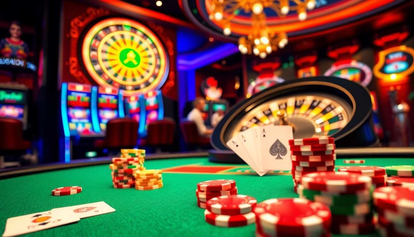 Experience excitement at the poker table and roulette wheel with tt88.gr.com playing cards and chips.