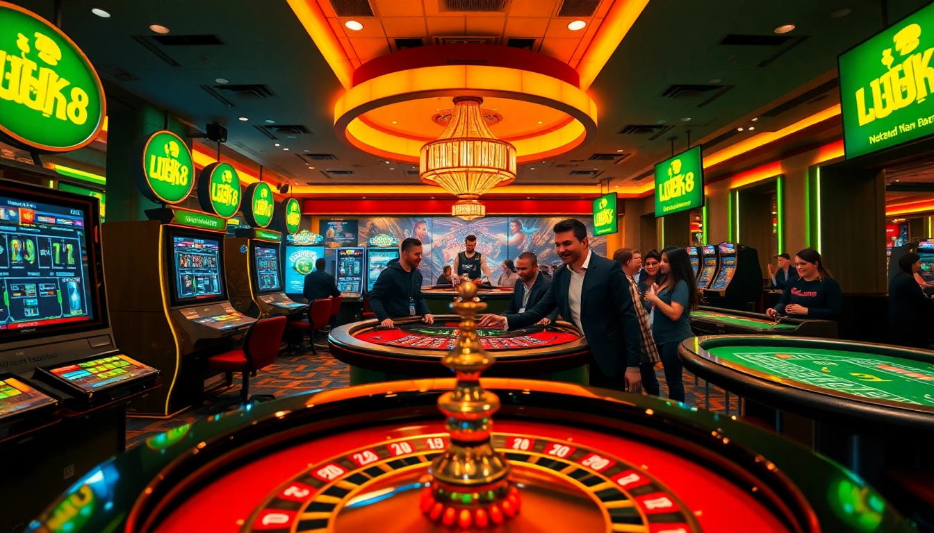 Experience the thrill of online gambling at luck8win.live with vibrant gaming environments and excited players.