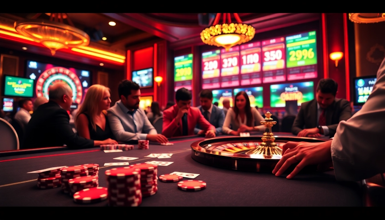 Engaged gamblers at a luxurious casino table analyzing odds from keonhacai.claims.