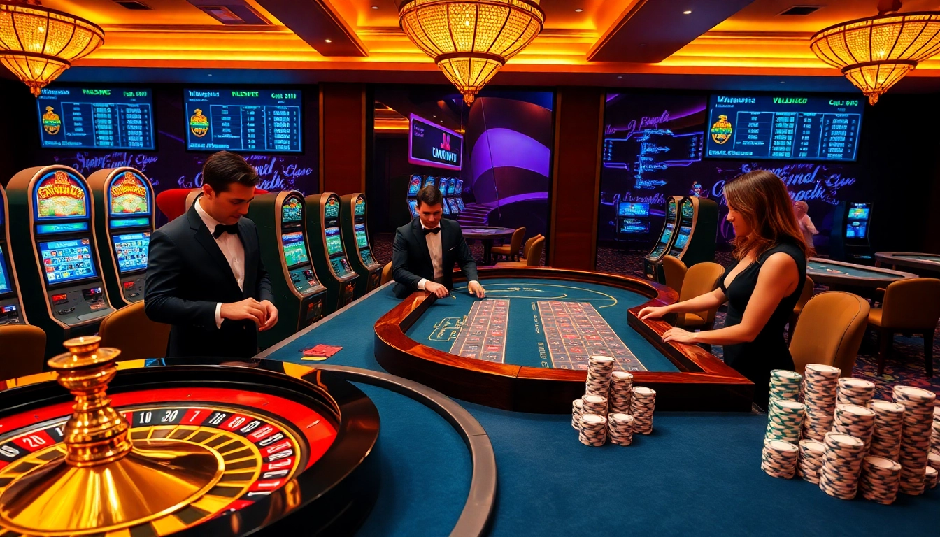 Experience a thrilling casino atmosphere at https://mb66.ski/ where players enjoy vibrant roulette and poker tables.