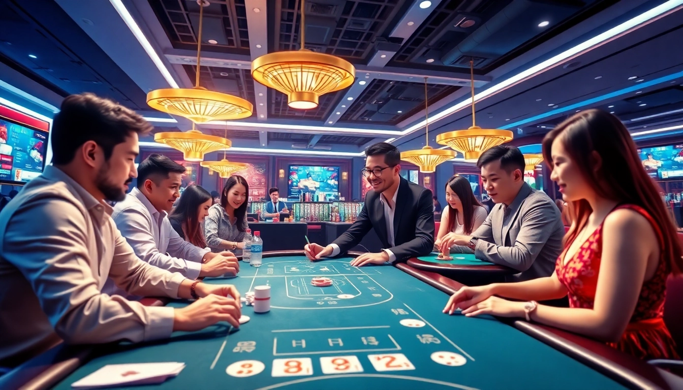 Players enjoying online casino games at vvvwin88.live, showcasing a professional gaming environment.