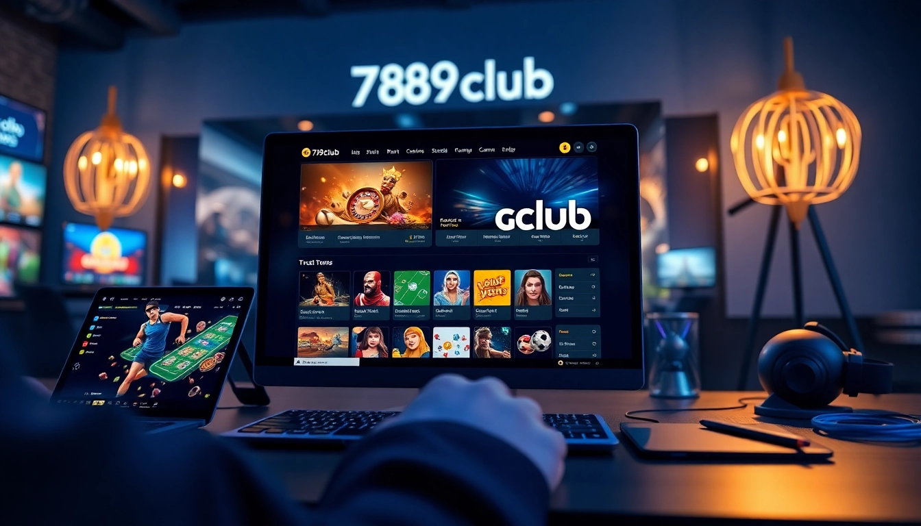 Interactive 789club online gaming interface showcasing exciting betting options and casino games.