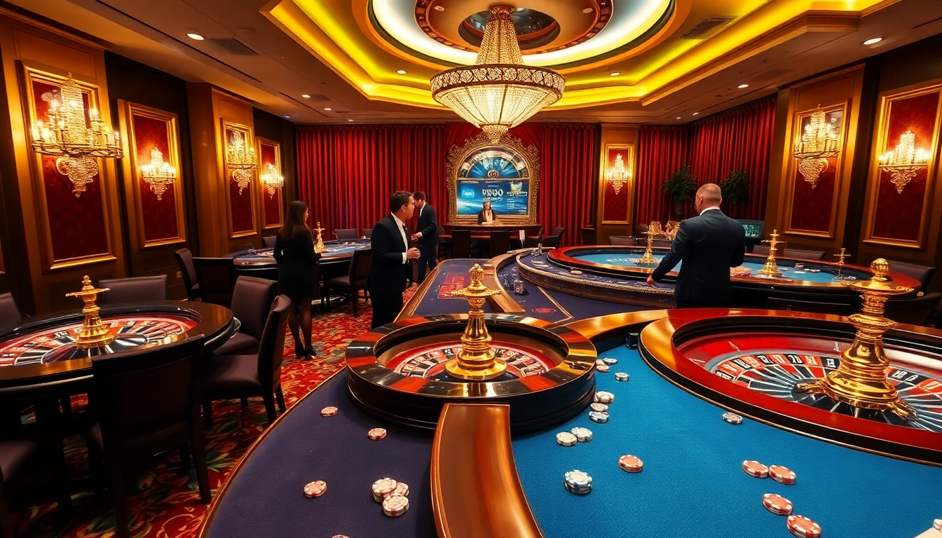 King 88 players enjoy high-stakes action at a luxurious casino table with vibrant chips.