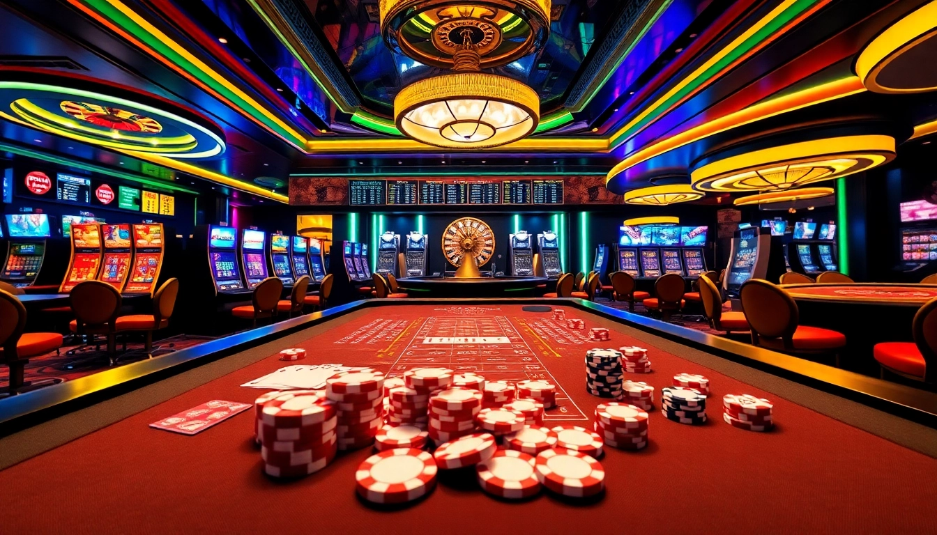 Experience the luxury of GG88 casino gaming with vibrant poker chips and exciting slots.