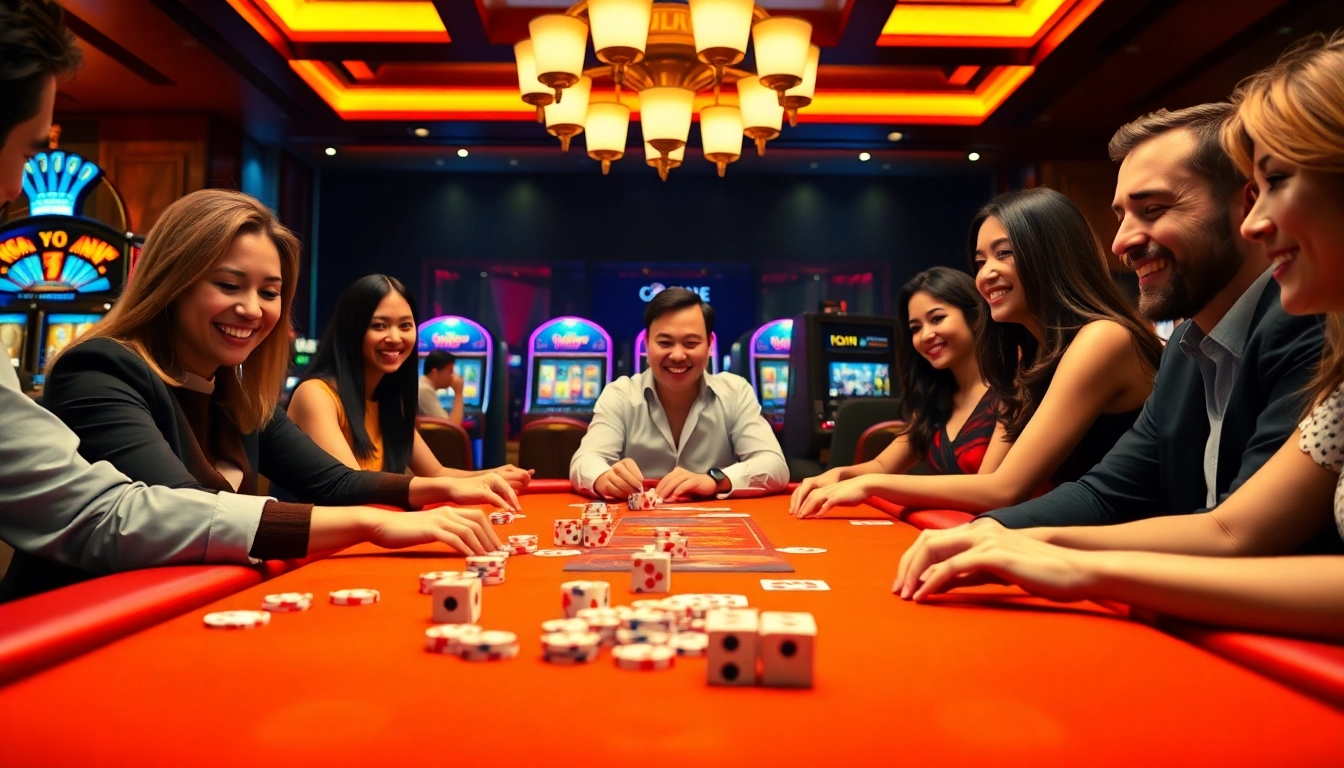 Experience thrilling games at https://sunwin5.org/ with engaging casino tables and vibrant players.