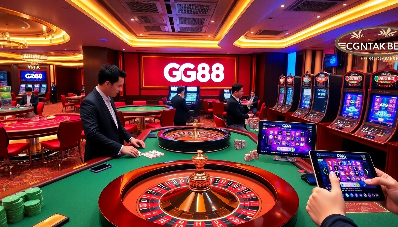 Experience the excitement at GG88 with players engaging in vibrant casino action.
