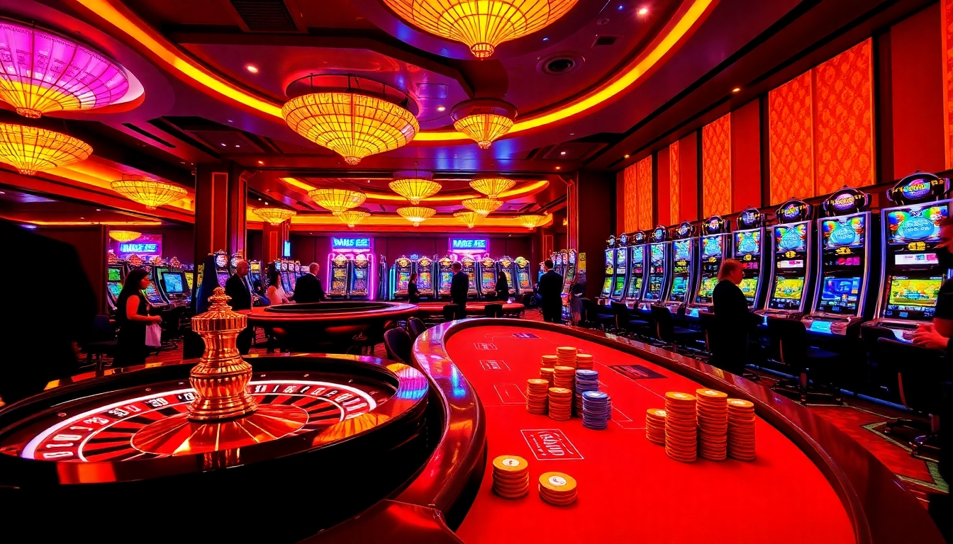 Players enjoying vibrant casino games at MM88, featuring roulette and poker excitement.