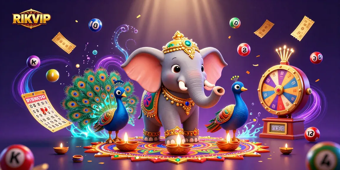 Experience the vibrant world of RIKVIP with interactive lottery elements and vivid characters in a rich casino environment.