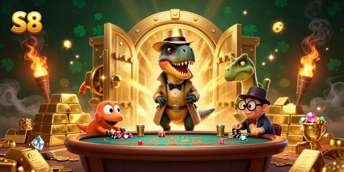 S8 enhances your winning chances with thrilling blackjack action featuring vibrant characters and gold.