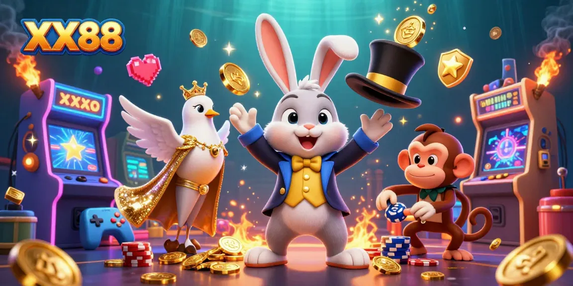 Experience magical wins at XX88 with vibrant casino characters and dynamic gaming elements.