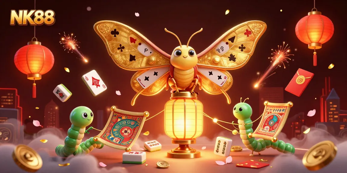 Engage with NK88's exciting casino experience, showcasing vibrant gaming elements in a rich 3D illustration.